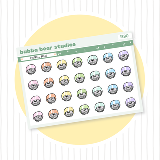 Football Bears Colorful Bubba Bear Studios Football Bears Stationery