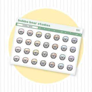 Football Bears Muted Bubba Bear Studios Football Bears Stationery