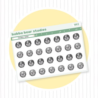 Football Bears Minimal Bubba Bear Studios Football Bears Stationery