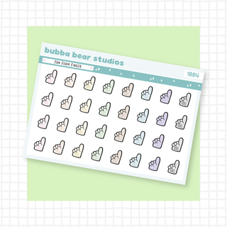 Fan Foam Finger Muted Bubba Bear Studios Fan Foam Finger Stationery
