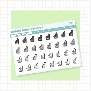 Fan Foam Finger Minimal Bubba Bear Studios Fan Foam Finger Stationery
