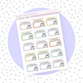 The One Thing... Goal Boxes Mini Colorful Bubba Bear Studios The One Thing... Goal Boxes Stationery