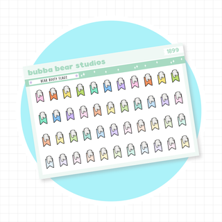 Bear Booty Flags Colorful Bubba Bear Studios Bear Booty Flags Stationery