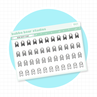 Bear Booty Flags Minimal Bubba Bear Studios Bear Booty Flags Stationery