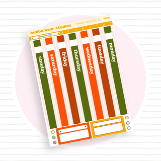 Hobonichi Cousin DAILY - Groovy Christmas Page 1 - Date Cover Strips Bubba Bear Studios Hobonichi Cousin DAILY - Groovy Christmas Stationery