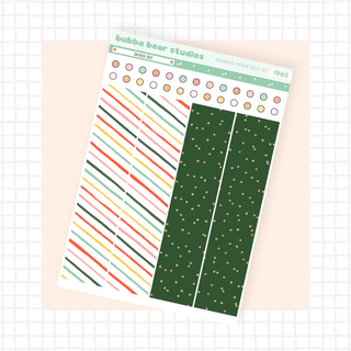 Hobonichi Cousin DAILY - Decked Out Page 2 - Washi & Checklist Circles Bubba Bear Studios Hobonichi Cousin DAILY - Decked Out Stationery