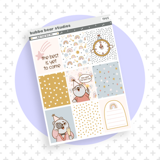 VERTICAL - New Year Best Me VERTICAL Page 1 - Full Boxes Bubba Bear Studios VERTICAL - New Year Best Me Stationery