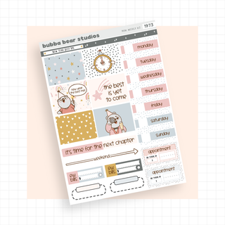 MINI - New Year Best Me Page 1 - Deco and Date Covers Bubba Bear Studios MINI - New Year Best Me Stationery