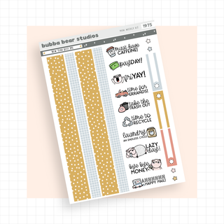MINI - New Year Best Me Page 3 - Washi and Text Bubba Bear Studios MINI - New Year Best Me Stationery