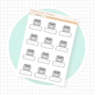 Rating Bear Box 1.3 Inch Width Bubba Bear Studios Rating Bear Box