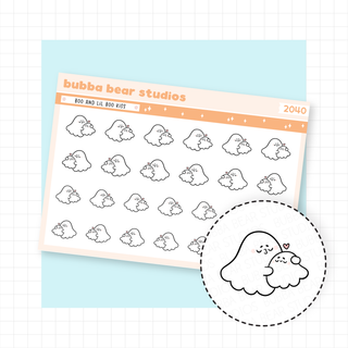 Boo and Lil' Boo Kiss Bubba Bear Studios Boo and Lil' Boo Kiss Stationery