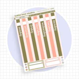 Hobonichi Cousin DAILY - Hoppy Easter Page 1 - Date Cover Strips Bubba Bear Studios Hobonichi Cousin DAILY - Hoppy Easter Stationery