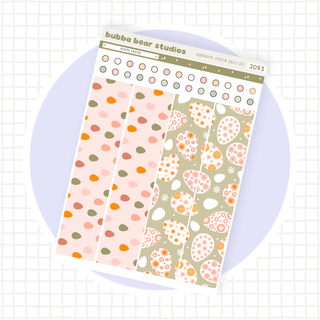 Hobonichi Cousin DAILY - Hoppy Easter Page 2 - Washi & Checklist Circles Bubba Bear Studios Hobonichi Cousin DAILY - Hoppy Easter Stationery