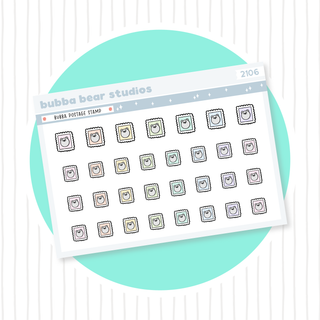 Bubba Postage Stamp Quarter Sheet Colorful Bubba Bear Studios Bubba Postage Stamp Stickers