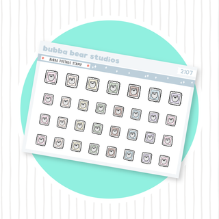Bubba Postage Stamp Quarter Sheet Muted Bubba Bear Studios Bubba Postage Stamp Stickers