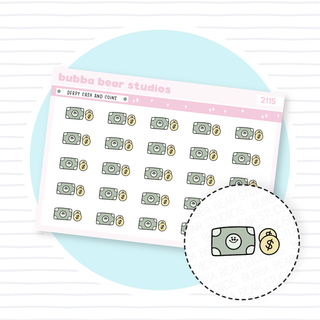 Derpy Cash and Coins Quarter Sheet Bubba Bear Studios Derpy Cash and Coins Stationery