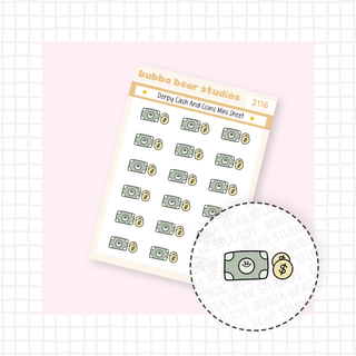 Derpy Cash and Coins Mini Sheet Bubba Bear Studios Derpy Cash and Coins Stationery