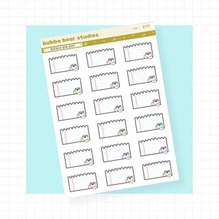 Notebook Bear Boxes Mini Colorful Bubba Bear Studios Notebook Bear Boxes Stickers