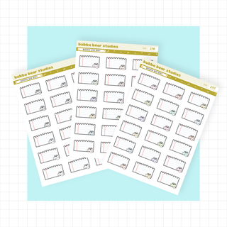 Notebook Bear Boxes Mini Buy All (Set of 3) Bubba Bear Studios Notebook Bear Boxes Stickers