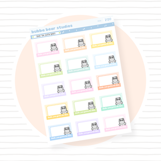 Dude You Gotta Boxes Mini Colorful Bubba Bear Studios Dude You Gotta Boxes Stickers