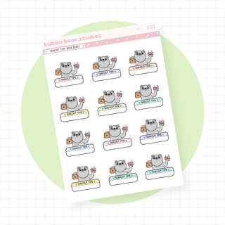 Takeout Time Bear Boxes Mini Colorful Bubba Bear Studios Takeout Time Bear Boxes