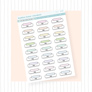 Time Span Scheduling Boxes Mini Colorful Bubba Bear Studios Time Span Scheduling Boxes Stickers