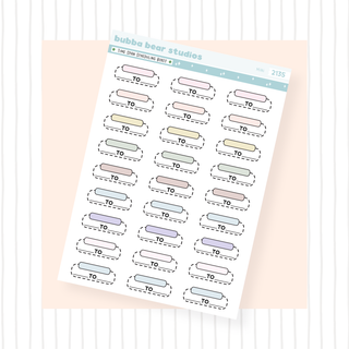 Time Span Scheduling Boxes Mini Muted Bubba Bear Studios Time Span Scheduling Boxes Stickers