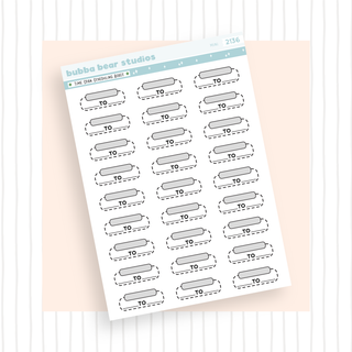 Time Span Scheduling Boxes Mini Grey Bubba Bear Studios Time Span Scheduling Boxes Stickers