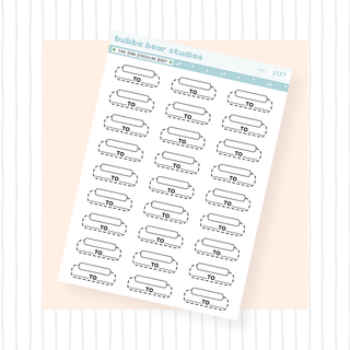 Time Span Scheduling Boxes Mini White Bubba Bear Studios Time Span Scheduling Boxes Stickers
