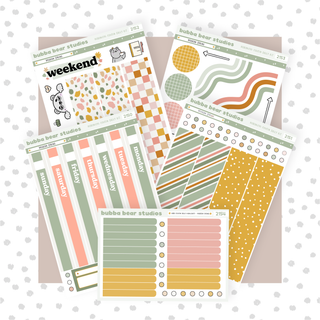 Hobonichi Cousin DAILY - Modern Spring Bubba Bear Studios Hobonichi Cousin DAILY - Modern Spring Stickers