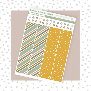 Hobonichi Cousin DAILY - Modern Spring Page 2 - Washi & Checklist Circles Bubba Bear Studios Hobonichi Cousin DAILY - Modern Spring Stickers