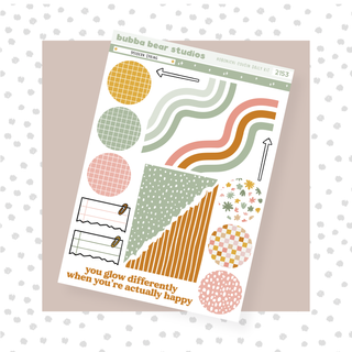 Hobonichi Cousin DAILY - Modern Spring Page 4 - Extras Bubba Bear Studios Hobonichi Cousin DAILY - Modern Spring Stickers