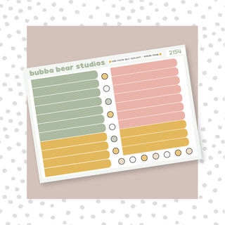 Hobonichi Cousin DAILY - Modern Spring Bubba Bear Studios Hobonichi Cousin DAILY - Modern Spring Stickers