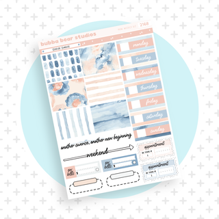 MINI - Seaside Sunrise Page 1 - Deco and Date Covers Bubba Bear Studios MINI - Seaside Sunrise Stickers