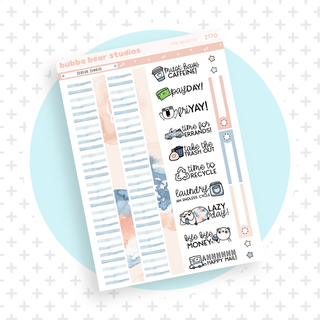 MINI - Seaside Sunrise Page 3 - Washi and Text Bubba Bear Studios MINI - Seaside Sunrise Stickers