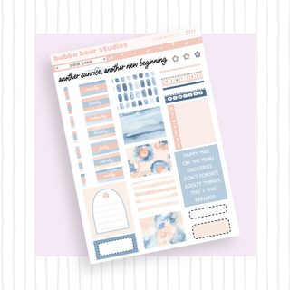 HOBONICHI COUSIN - Seaside Sunrise Page 1 - Deco + Date Covers Bubba Bear Studios HOBONICHI COUSIN - Seaside Sunrise Stickers