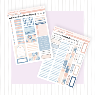 HOBONICHI COUSIN - Seaside Sunrise Full Hobonichi Cousin Kit Bubba Bear Studios HOBONICHI COUSIN - Seaside Sunrise Stickers