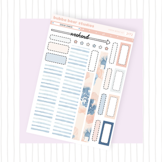 HOBONICHI COUSIN - Seaside Sunrise Page 2 - Washi + Boxes Bubba Bear Studios HOBONICHI COUSIN - Seaside Sunrise Stickers