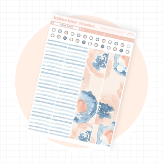 Hobonichi Cousin DAILY - Seaside Sunrise Page 2 - Washi + Checklist Circles Bubba Bear Studios Hobonichi Cousin DAILY - Seaside Sunrise Stickers