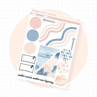 Hobonichi Cousin DAILY - Seaside Sunrise Page 4 - Extras Bubba Bear Studios Hobonichi Cousin DAILY - Seaside Sunrise Stickers