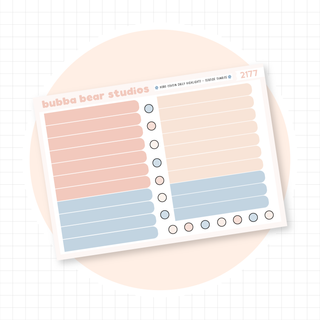 Hobonichi Cousin DAILY - Seaside Sunrise Bubba Bear Studios Hobonichi Cousin DAILY - Seaside Sunrise Stickers