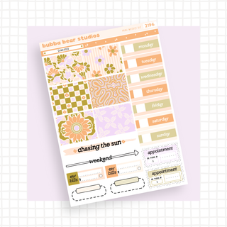 MINI - Sunkissed Page 1 - Deco and Date Covers Bubba Bear Studios MINI - Sunkissed Stickers