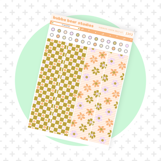 Hobonichi Cousin DAILY - Sunkissed Page 2 - Washi + Checklist Circles Bubba Bear Studios Hobonichi Cousin DAILY - Sunkissed Stickers