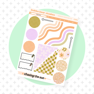 Hobonichi Cousin DAILY - Sunkissed Page 4 - Extras Bubba Bear Studios Hobonichi Cousin DAILY - Sunkissed Stickers