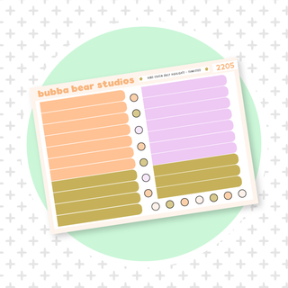 Hobonichi Cousin DAILY - Sunkissed Bubba Bear Studios Hobonichi Cousin DAILY - Sunkissed Stickers