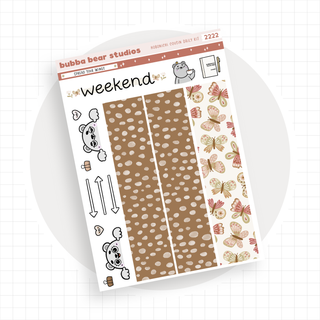 Hobonichi Cousin DAILY - Spread Your Wings Page 3 - Washi + Doodles Bubba Bear Studios Hobonichi Cousin DAILY - Spread Your Wings Stickers