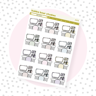 Desk Setup Standard Muted Bubba Bear Studios Desk Setup Stationery