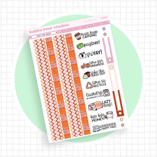MINI - Make Some Waves Page 3 - Washi and Text Bubba Bear Studios MINI - Make Some Waves Stickers