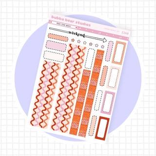 HOBONICHI COUSIN - Make Some Waves Page 2 - Washi + Boxes Bubba Bear Studios HOBONICHI COUSIN - Make Some Waves Stickers