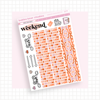 Hobonichi Cousin DAILY - Make Some Waves Page 3 - Washi + Doodles Bubba Bear Studios Hobonichi Cousin DAILY - Make Some Waves Stickers